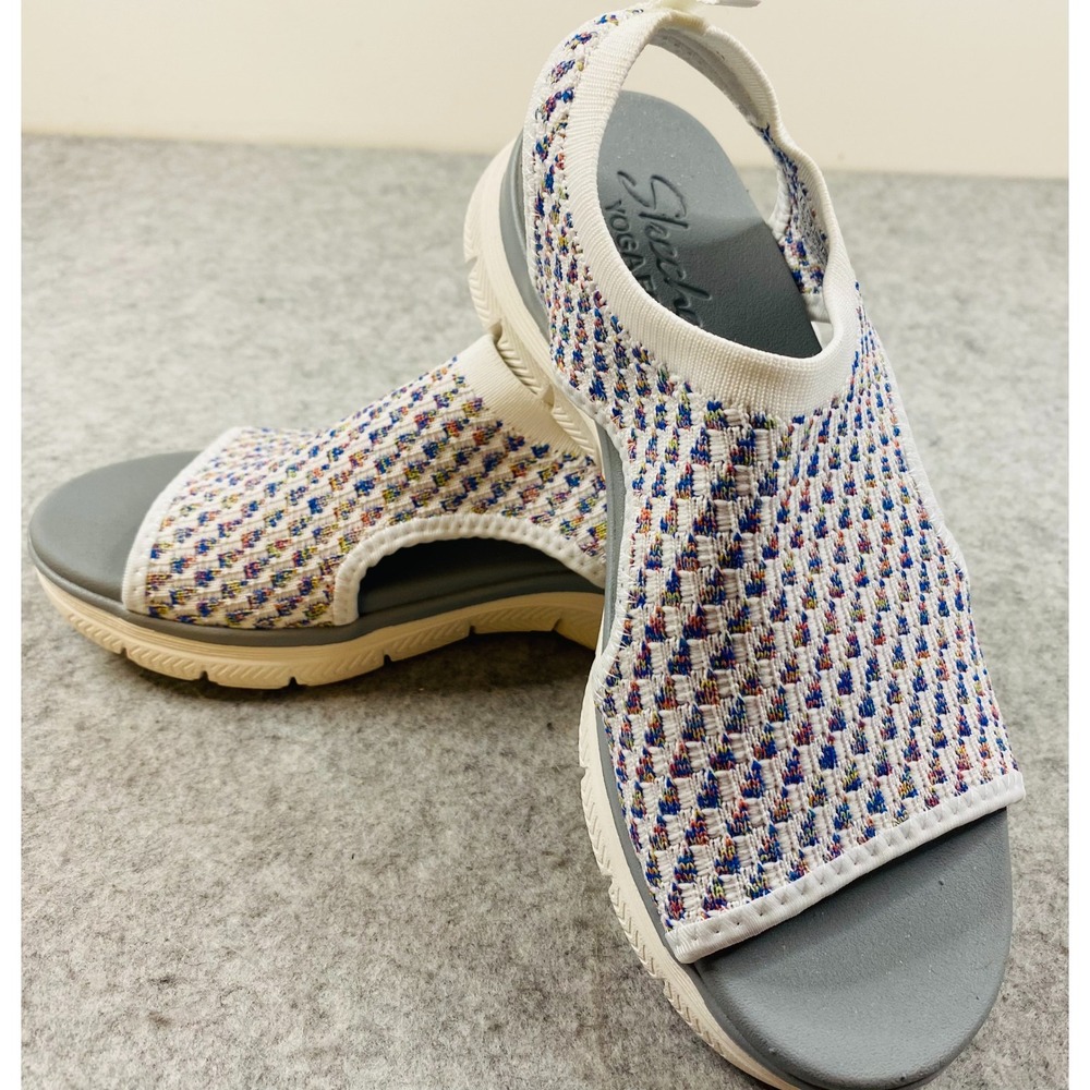 Skechers Flex-Lite Fiesta Appeal Multi Color Knit Slingback Stretch Fit Size 6